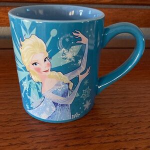 Disney Frozen Queen Elsa Snowflake Princess Blue 14oz Ceramic Coffee Tea Mug Cup